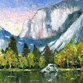 Mirror Lake, Yosemite Painting by Mike Bergen Mirror Lake, Yosemite Painting by Mike Bergen