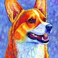 Mischief Maker - Colorful Pembroke Welsh Corgi Dog Painting by Rebecca Wang Mischief Maker - Colorful Pembroke Welsh Corgi Dog Painting by Rebecca Wang