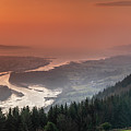 Misty Dawn Panorama from Flagstaff Viewpoint, Co Armagh Photograph by Adrian Hendroff