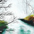 Misty river Painting by David Bigelow Misty river Painting by David Bigelow