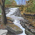 Mohawk Cascade Painting by David Bigelow Mohawk Cascade Painting by David Bigelow