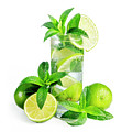 Mojito cocktail with ice isolated over white background. Photograph by Jelena Jovanovic Mojito cocktail with ice isolated over white background. Photograph by Jelena Jovanovic