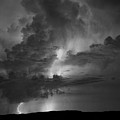 Monochrome View of Summer Lightning Strikes Photograph by Charles Floyd Monochrome View of Summer Lightning Strikes Photograph by Charles Floyd