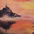 Mont St. Michel Painting by Merana Cadorette Mont St. Michel Painting by Merana Cadorette