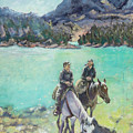 Montana on Horseback Painting by PJ Kirk Montana on Horseback Painting by PJ Kirk