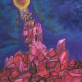 Moon Crystals Painting by Esoteric Gardens KN Moon Crystals Painting by Esoteric Gardens KN