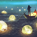 Moon Picking Painting by Tithi Luadthong Moon Picking Painting by Tithi Luadthong