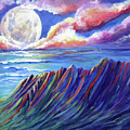 Moon Rising Over Kalalau by Marionette Taboniar
