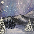 Moonlit Mountains Painting by Lisa Neuman Moonlit Mountains Painting by Lisa Neuman