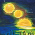 Moons Alighting Painting by Esoteric Gardens KN Moons Alighting Painting by Esoteric Gardens KN