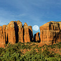 Moonset at Cathedral Rock by Al Judge