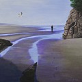 Low Tide on Moonstone Beach Painting by Kim McClinton Low Tide on Moonstone Beach Painting by Kim McClinton