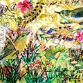 Morning Lilies Mixed Media by Deborah Cherrin Morning Lilies Mixed Media by Deborah Cherrin