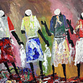 Mothers Of Peace Painting by Peter Sibeko 1940-2013 Mothers Of Peace Painting by Peter Sibeko 1940-2013