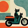 Motocats Digital Art by Nickleen Mosher Motocats Digital Art by Nickleen Mosher