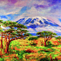 Mount Kilimanjaro Tanzania East Africa Painting by Sher Nasser Artist Mount Kilimanjaro Tanzania East Africa Painting by Sher Nasser Artist