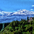 Mt Etna from Taormina Photograph by Monroe Payne Mt Etna from Taormina Photograph by Monroe Payne