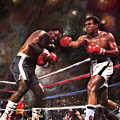 Muhammad Ali and Joe Frazier Painting by Ylli Haruni Muhammad Ali and Joe Frazier Painting by Ylli Haruni