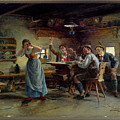 Musical Entertainment On The Alm by Johann Hamza Painting by Rolando Burbon Musical Entertainment On The Alm by Johann Hamza Painting by Rolando Burbon