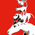 Musicians of Bremen_red by Heike Remy Musicians of Bremen_red by Heike Remy