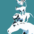 Musicians of Bremen_teal by Heike Remy Musicians of Bremen_teal by Heike Remy