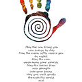Native American Blessing - Healing Hand Symbol - Sharon Cummings Painting by Sharon Cummings Native American Blessing - Healing Hand Symbol - Sharon Cummings Painting by Sharon Cummings