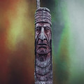 Native American Totem Artistry Mixed Media by DB Hayes Native American Totem Artistry Mixed Media by DB Hayes