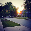 Neighborhood Summer Sunset by Frank J Casella