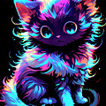 Neon Painted Kitten 2 Digital Art by Angie Tirado Neon Painted Kitten 2 Digital Art by Angie Tirado