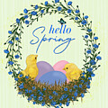 Nestled in Spring Wreath by Tina Mitchell