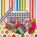 New Boots Mixed Media by Jayne Somogy New Boots Mixed Media by Jayne Somogy