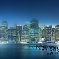 New York City Skyline at Night Photograph by Mark Andrew Thomas New York City Skyline at Night Photograph by Mark Andrew Thomas