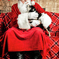 Newt with Santa 1 Photograph by Christopher Holmes Newt with Santa 1 Photograph by Christopher Holmes