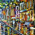 Night Rain Painting by Mirek Kuzniar Night Rain Painting by Mirek Kuzniar