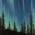 Night Sky Light Painting by James W Johnson Night Sky Light Painting by James W Johnson