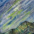 Northern Lights Obstruction Point Painting by Lisa Neuman Northern Lights Obstruction Point Painting by Lisa Neuman