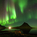 Northern lights over Snaefellsnespeninsula Digital Art by Michael Lee Northern lights over Snaefellsnespeninsula Digital Art by Michael Lee