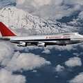 Northwest Orient Airlines Boeing 747 and Mt. Rainier Mixed Media by Erik Simonsen Northwest Orient Airlines Boeing 747 and Mt. Rainier Mixed Media by Erik Simonsen