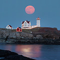 Nubble Lighthouse lit for the season Photograph by Jeff Folger Nubble Lighthouse lit for the season Photograph by Jeff Folger