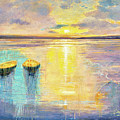 Ocean Sunset Painting by Shijun Munns Ocean Sunset Painting by Shijun Munns