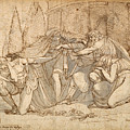 Oedipus at Colonus, Cursing his Son Polynices Drawing by Henry Fuseli Oedipus at Colonus, Cursing his Son Polynices Drawing by Henry Fuseli