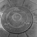 Ohio State University seal in black and white by Eldon McGraw