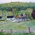 Old Danish Farm House Painting by Kelly Mills Old Danish Farm House Painting by Kelly Mills