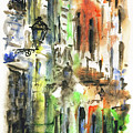 Old Houses of San Juan Painting by Zaira Dzhaubaeva Old Houses of San Juan Painting by Zaira Dzhaubaeva