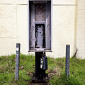 Old Pay Phone Booth Missing Phone by Cindy Shebley