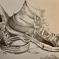 Ole Sneakers Drawing by Angie ONeal Ole Sneakers Drawing by Angie ONeal