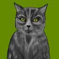 One cute cat painting Digital Art by Elaine Hayward One cute cat painting Digital Art by Elaine Hayward