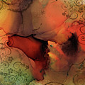 Orange Abstract 60 Mixed Media by Lucie Dumas Orange Abstract 60 Mixed Media by Lucie Dumas