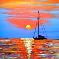 Orange Blue Sails #2 by Dunbar's Local Art Boutique Orange Blue Sails #2 by Dunbar's Local Art Boutique
