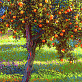 Orange Fruit Tree Painting by Jane Small Orange Fruit Tree Painting by Jane Small